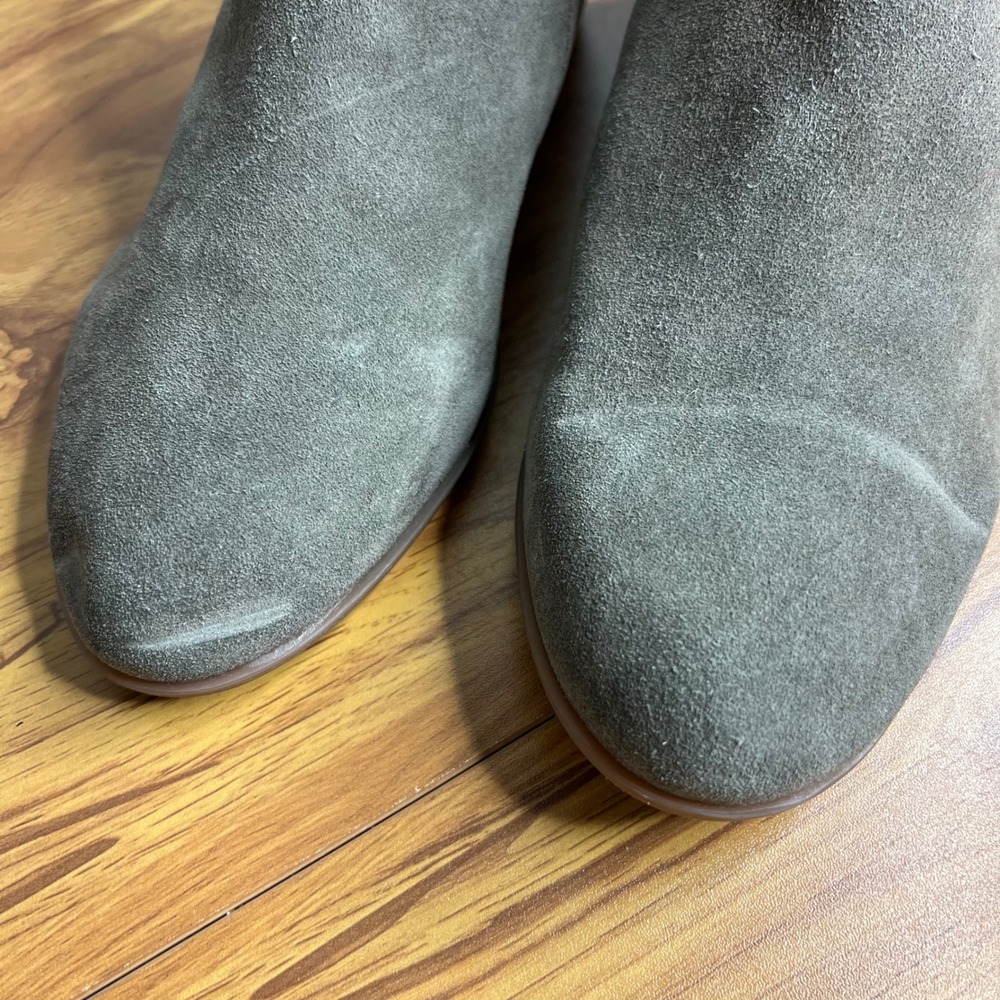 Diba Short Ankle Boots Booties Size 10W 10‎ Wide Leather Suede Taupe Gray NEW - Picture 5 of 8